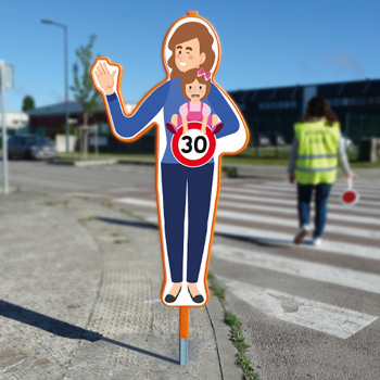 Figurine de signalisation mre enfant 30 km/h