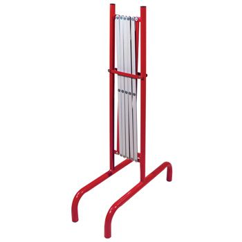 Barrière extensible rouge et blanche de 4 mètres