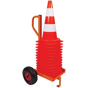 Pack chariot avec cônes de signalisation de 50 cm - Virages