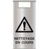Chevalet signalisation inox nettoyage en cours