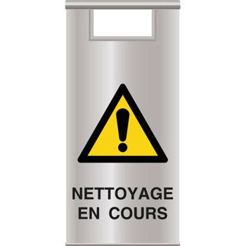 Chevalet signalisation inox couleur nettoyage en cours