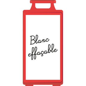 Chevalet rouge de signalisation blanc effaable