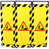 Barrire paravent danger PVC 1800 mm