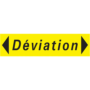 Panneau temporaire avec flche Dviation