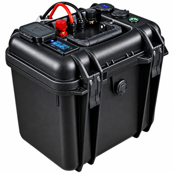 Valise batterie lithium �tanche 12,8 V 100 Ah