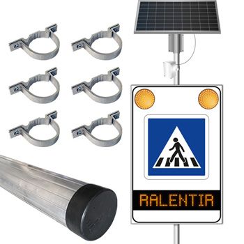 Pack panneau lumineux flash solaire C20a