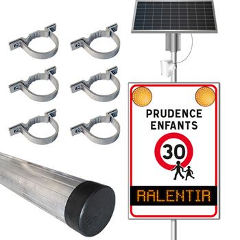 Pack panneau lumineux flash solaire Prudence Enfants