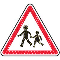 Panneau de signalisation sécurité enfants (modèle 1) - Virages