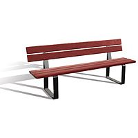 Banc Riga bois et acier 2000 mm