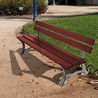 Banc Mora en bois et acier 2000 mm