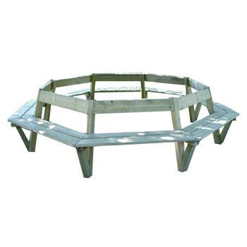 Banc tour d'arbre Soleil