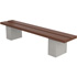 Banquette droite Sorel en b�ton et effet bois