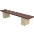 Banquette droite Sorel en b�ton et effet bois