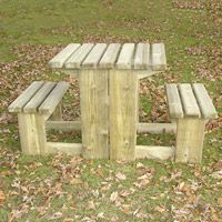 Table de pique-nique en bois Noisetire