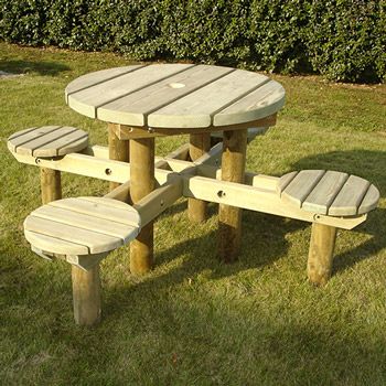 Table de pique-nique en bois Myrtille