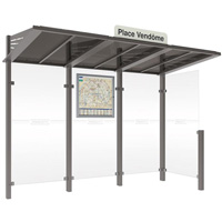 Abri bus Conviviale avec bardage � droite