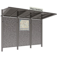 Abri bus Conviviale t�le acier sans bardage