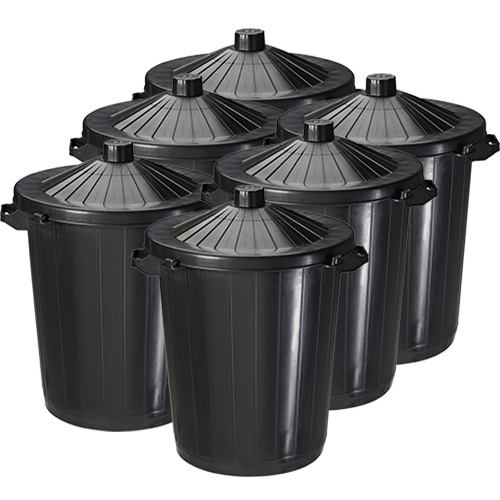 Lot de 6 poubelles de rue