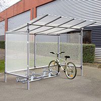 Abri aluminium pour vlos sans bardage