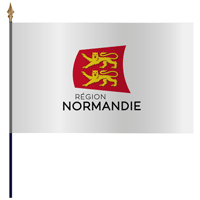 Guirlande France Haute Normandie, treis cats - 15 x 22 cm - maison-des- drapeaux.com