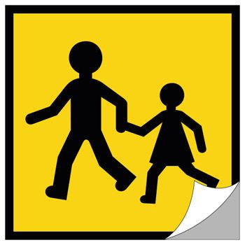 Panneau arrire transport d'enfants