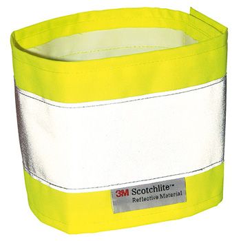 BRASSARD REFLECHISSANT FLUO JAUNE HAUTE VISIBILITE - E-scratch