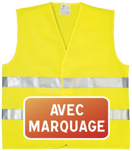 Gilet haute visibilité imprimé avec le texte de votre choix Gilet de  sécurité -  France